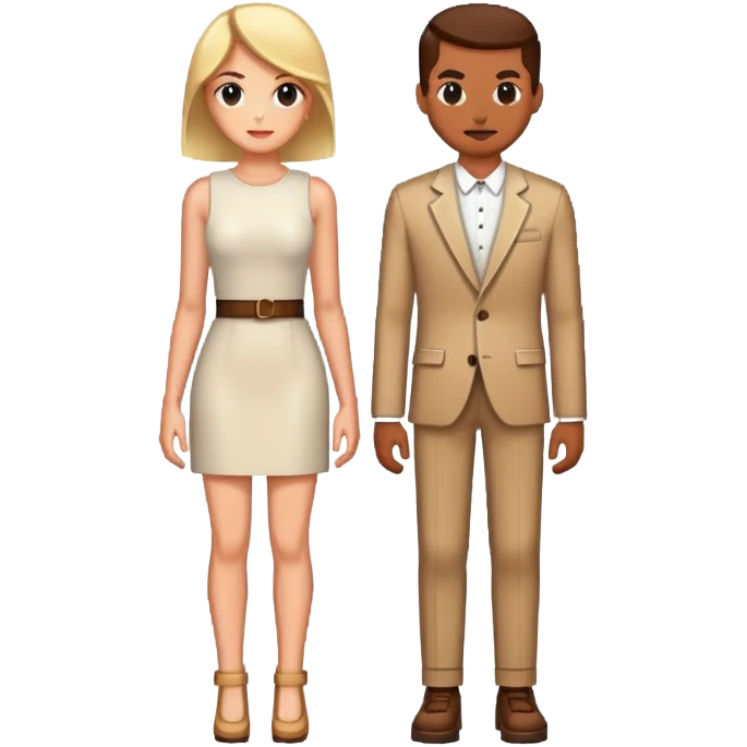 stylish professional pixel art male and female icons with modern fashion emoji