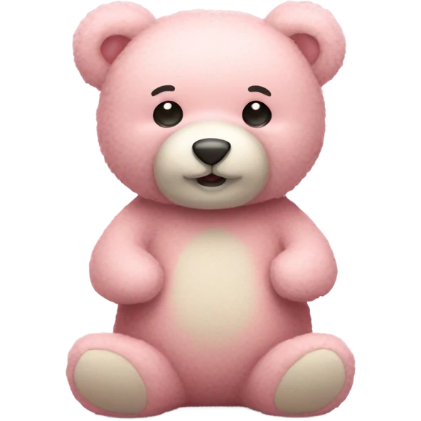 Light pink teddy bear emoji