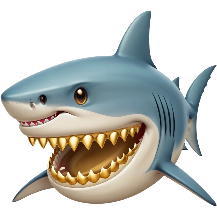Shark gold grillz emoji
