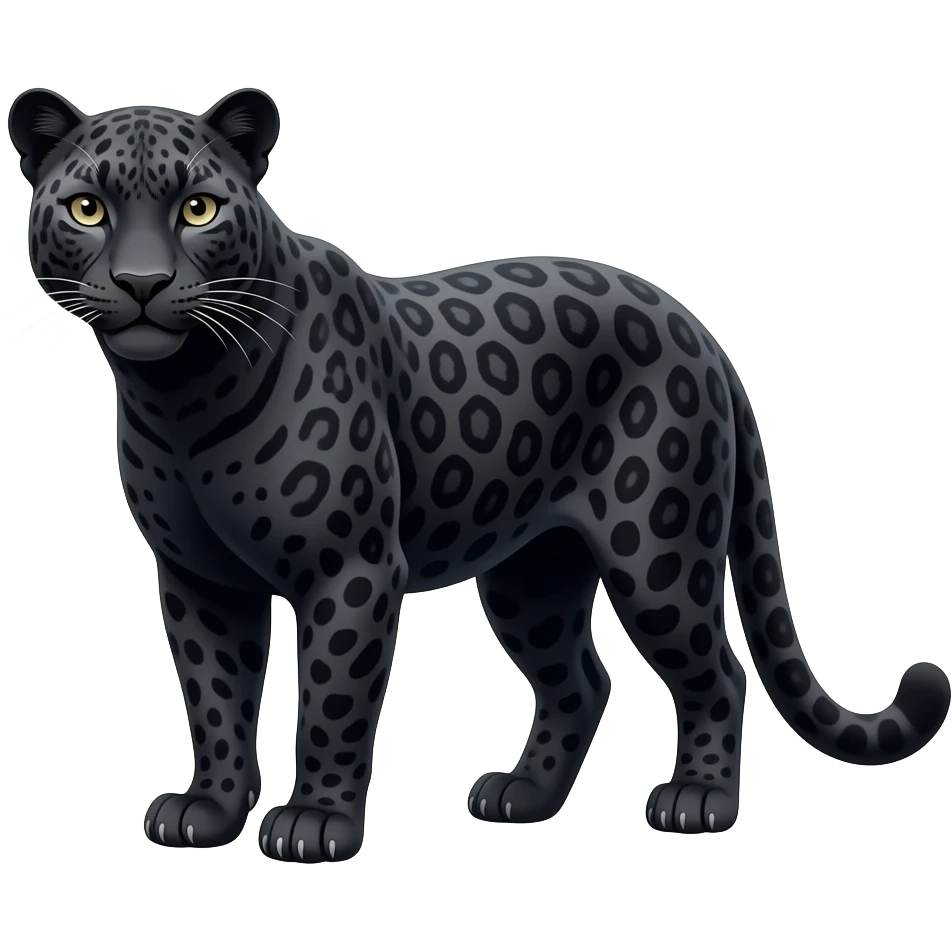 black leopard emoji