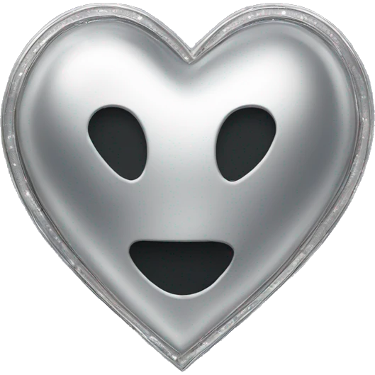 platinum heart shape saturn emoji