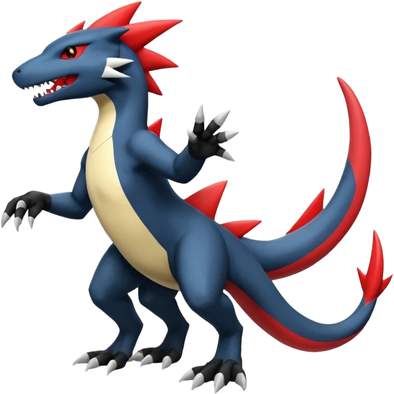 Salandit-Garchomp-Luxray-Zangoose-Fusion (full body) emoji