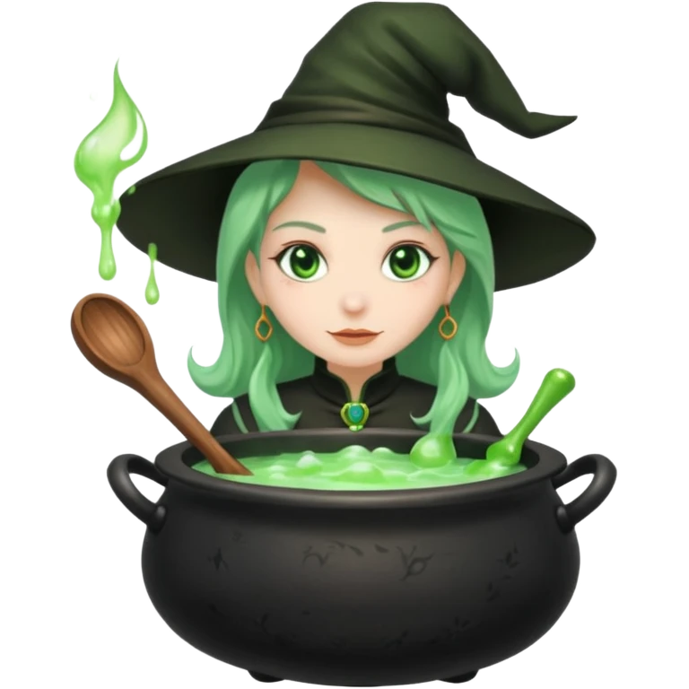 green witch cooking potion emoji