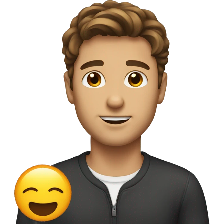 A guy with brown hair emoji