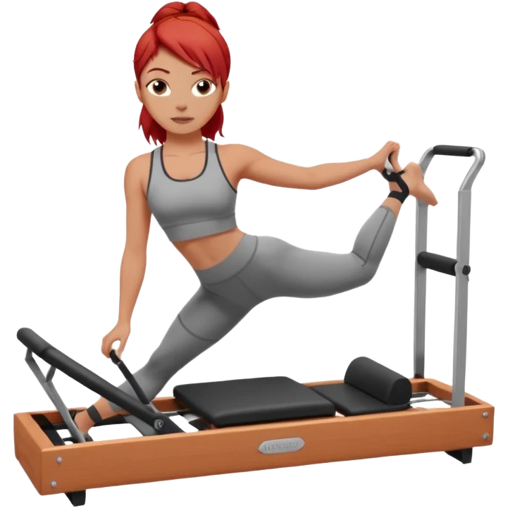 Pilates + red hair + white girl + reformer emoji