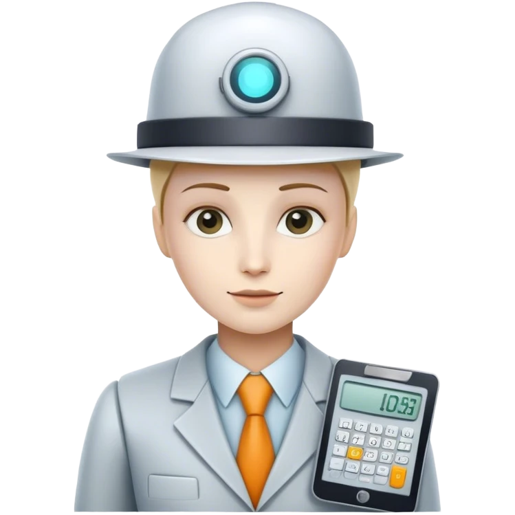 Robo Bookkeeper with accountant hat emoji