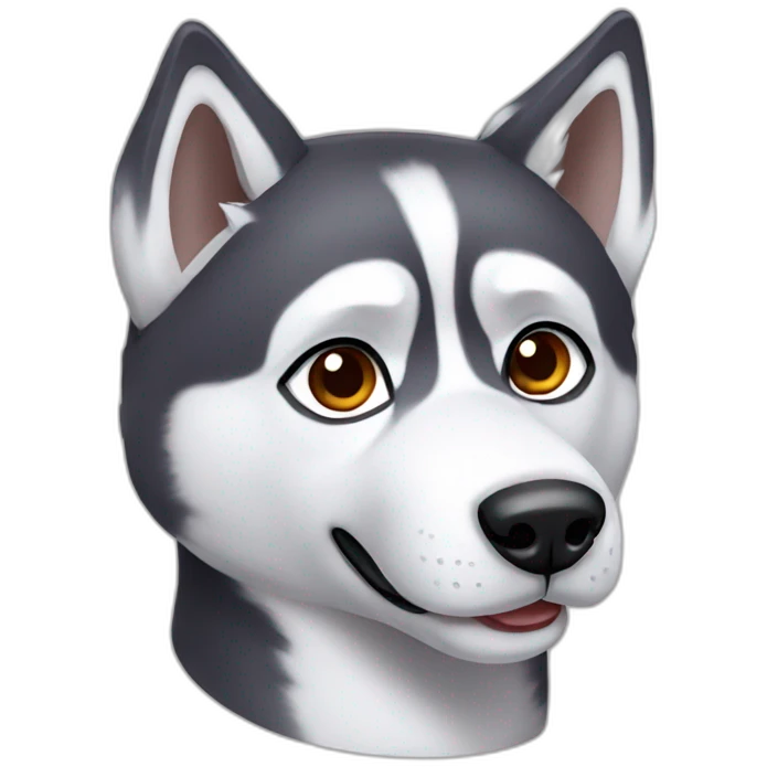 Curious Husky With Brown Eyes emoji
