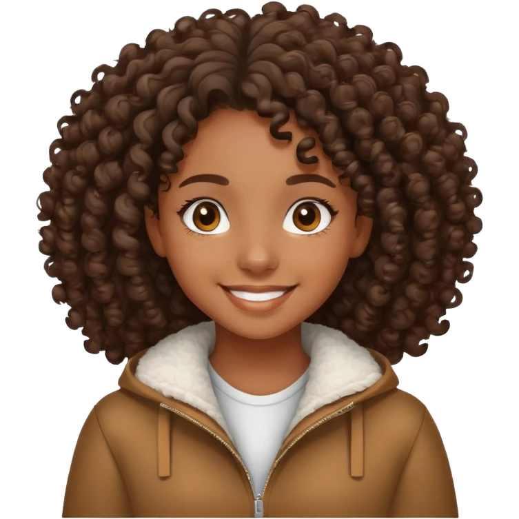 Black teenage girl with curly hair  emoji
