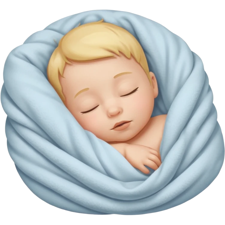 Baby sleeping in a blanket emoji