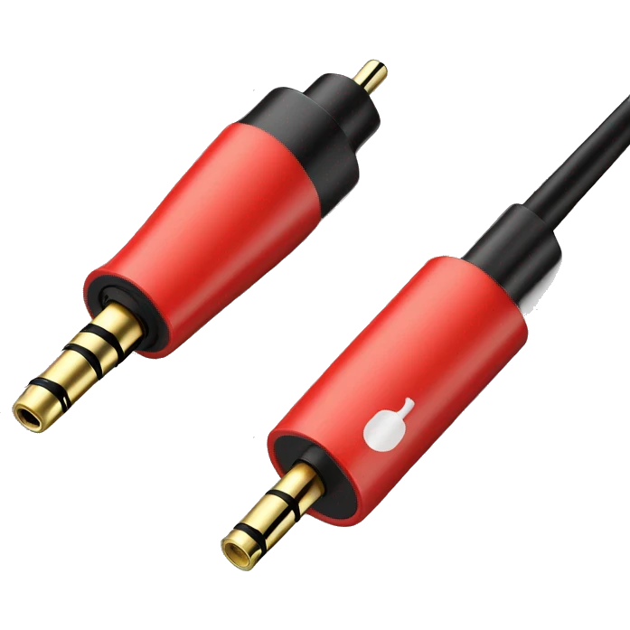 stereo adapter mini jack to big jack for headphones cable emoji