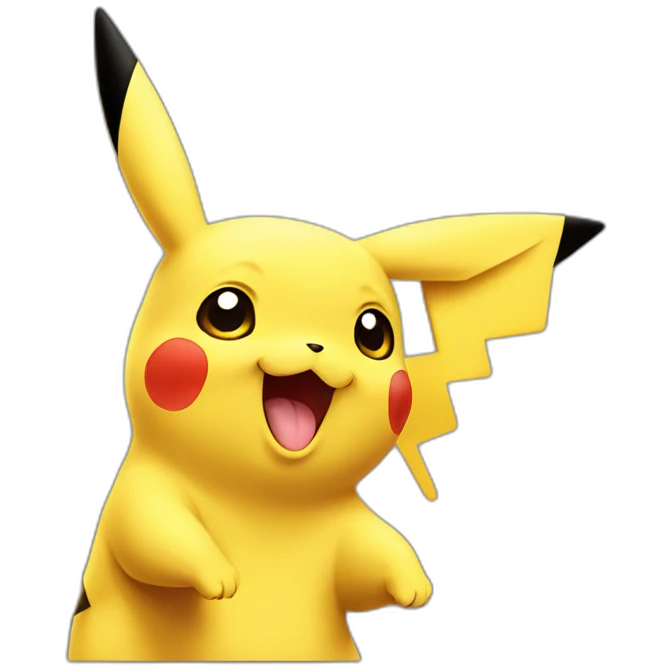 Pikachu face with one thumb up emoji