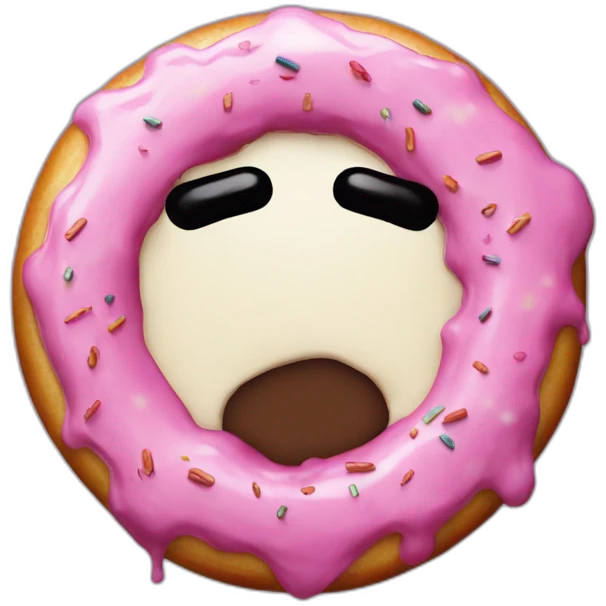 Donut blanc de katakuri emoji
