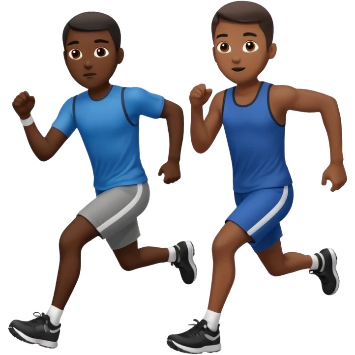 black man chasing a kid emoji