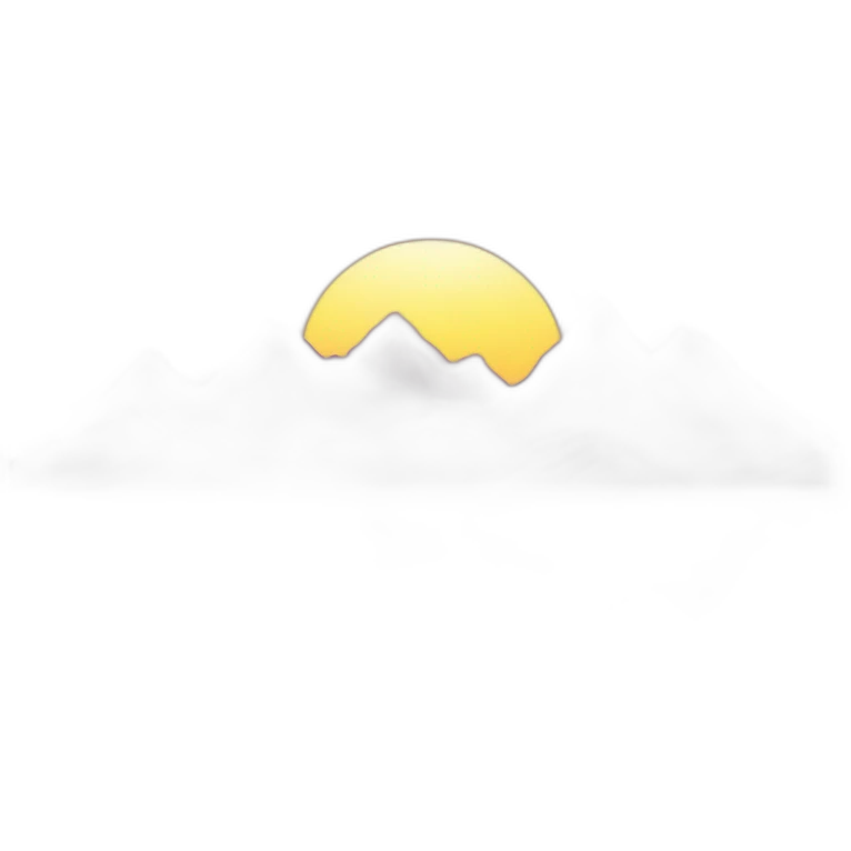 the sun setting behind the mountains emoji