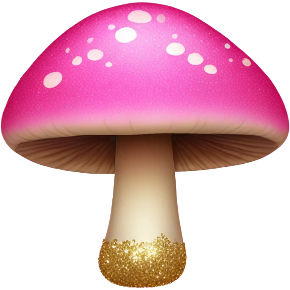Pink ombre mushroom with glitter  emoji