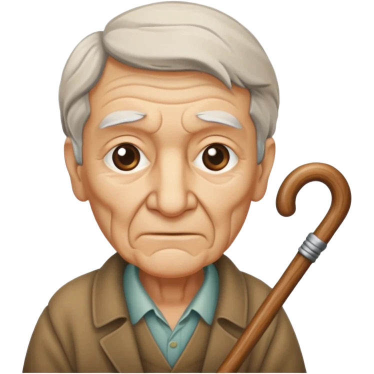 IDOSO COM BENGALA emoji
