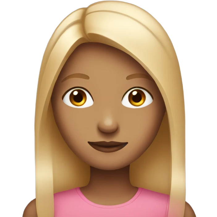 girl with straight hairs emoji