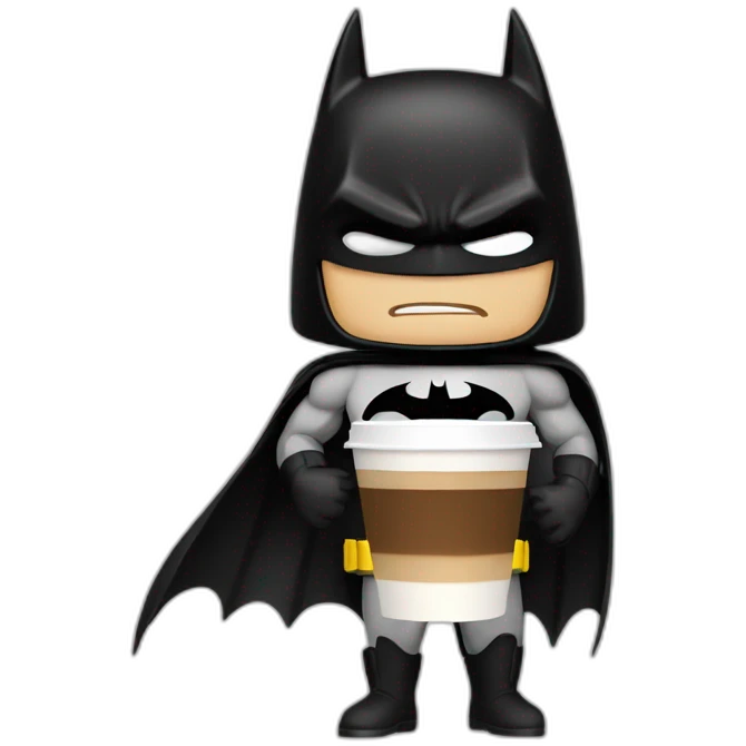 batman with cofee emoji