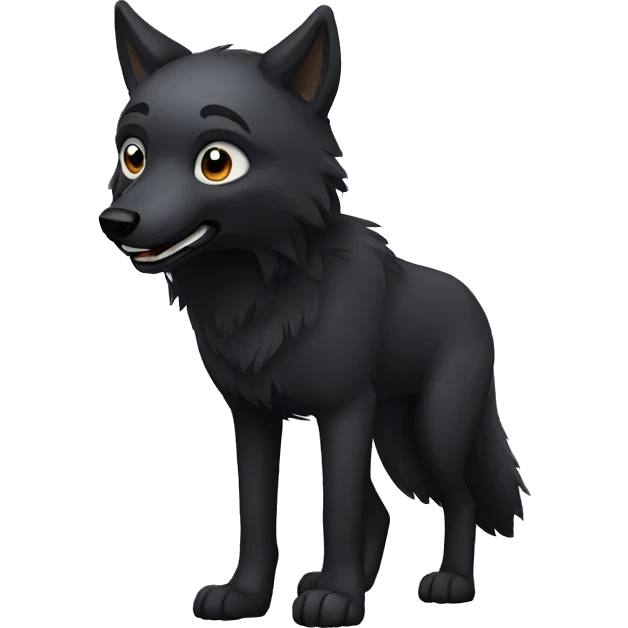 black wolf emoji