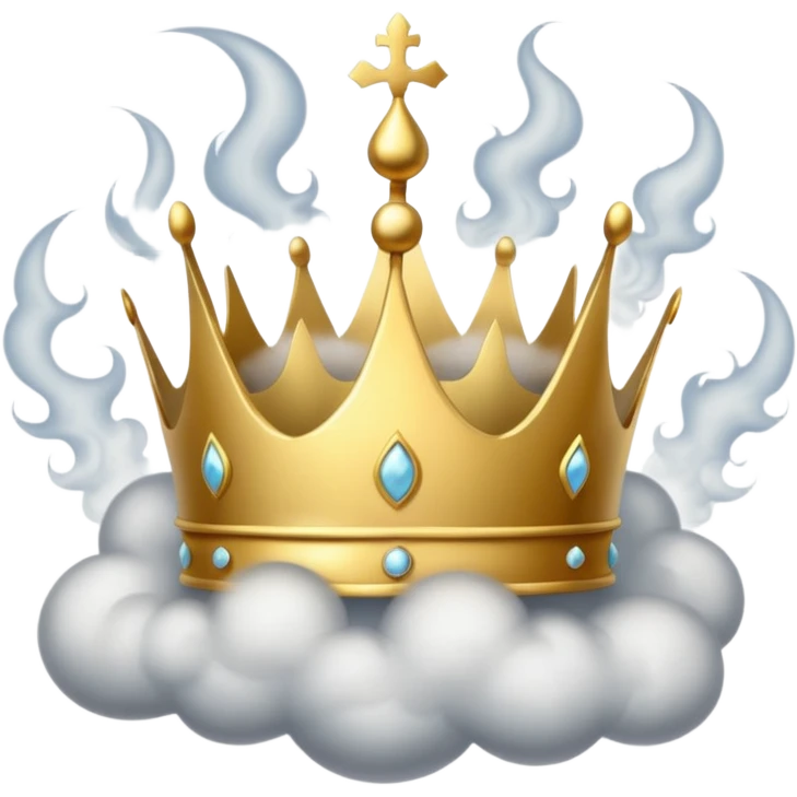 Put this 👑 on top  of 😶‍🌫️ emoji