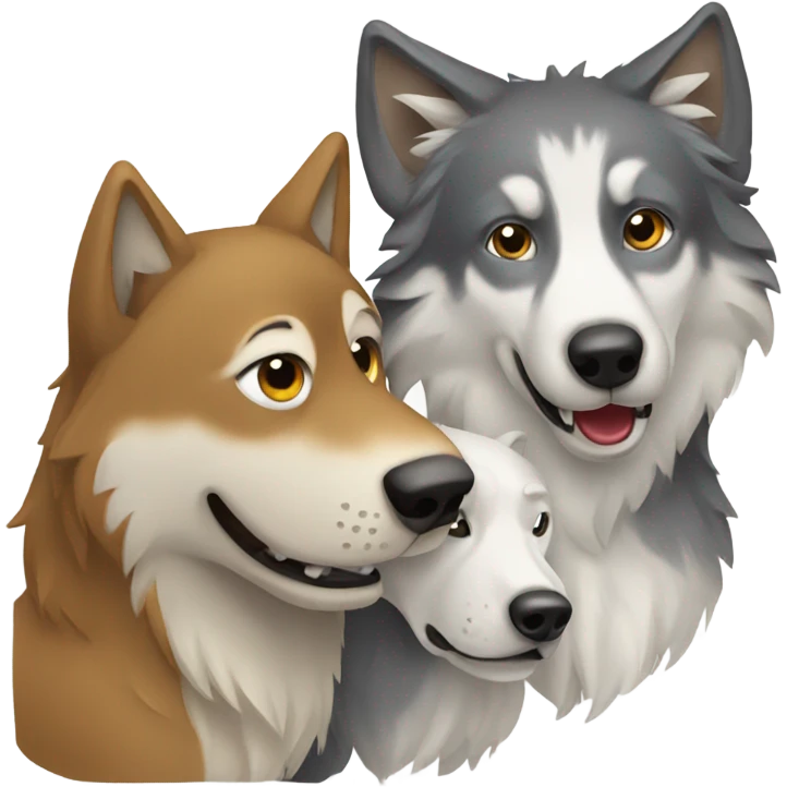 wolf and dog emoji