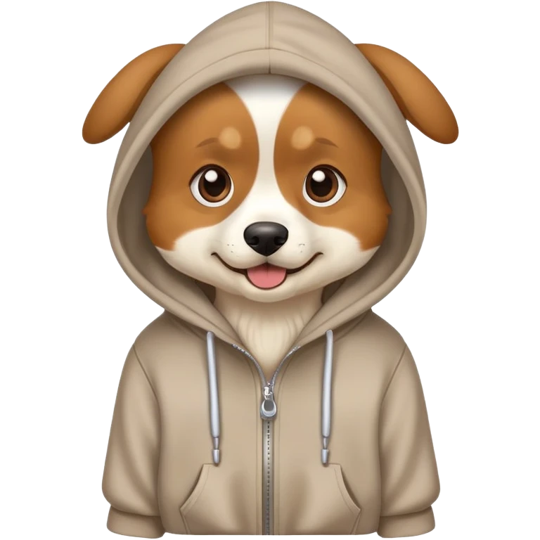 Dog wearing hoodie emoji