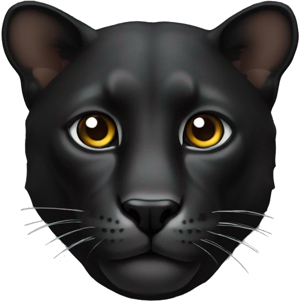 Animal pantera negra con ojos castanos emoji
