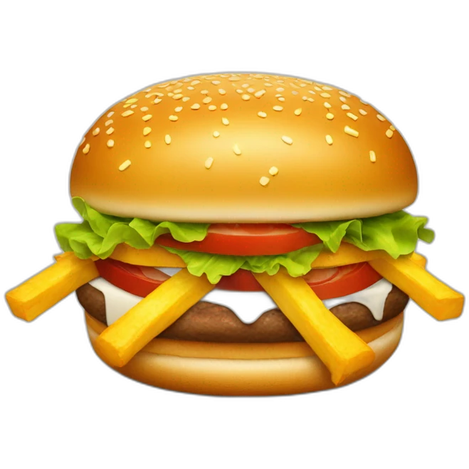 Burger et frite  emoji