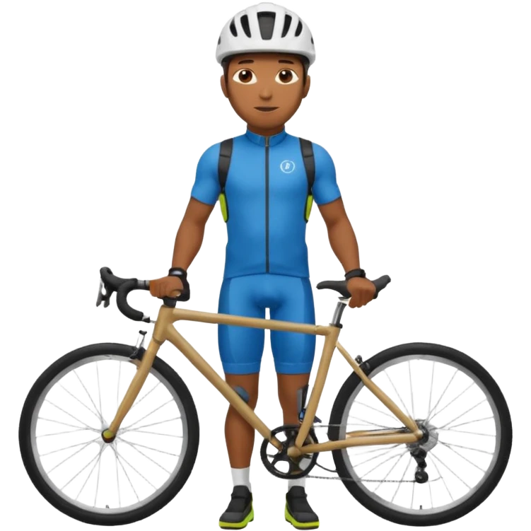 Urban Bike Courier black man  emoji