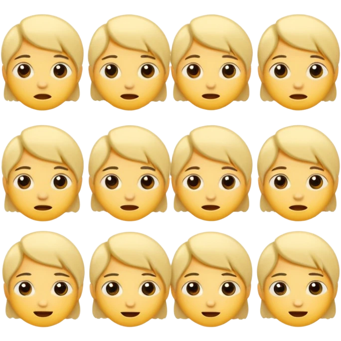 Cute human with different emotions emoji