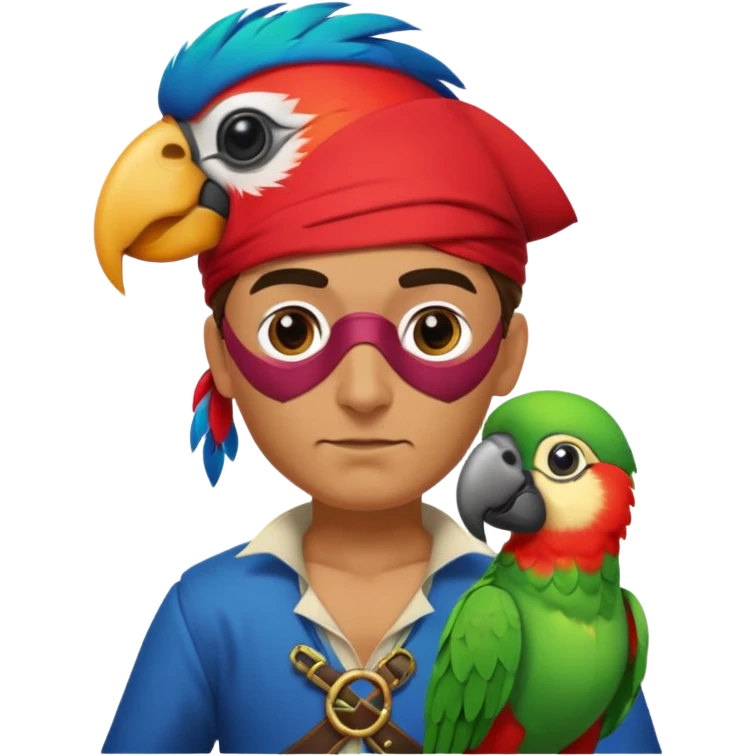 pirate and parrot emoji