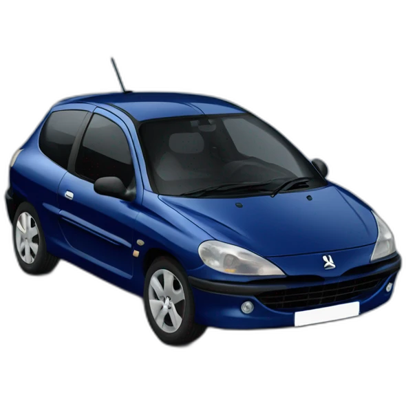 a dark blue Peugeot 206 emoji