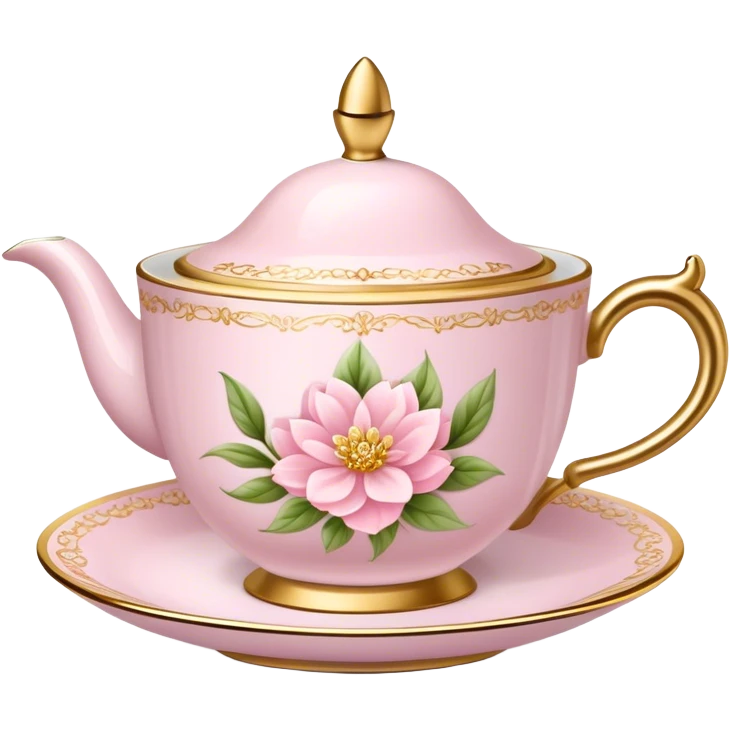 princess tea cup with flower tea inside emoji