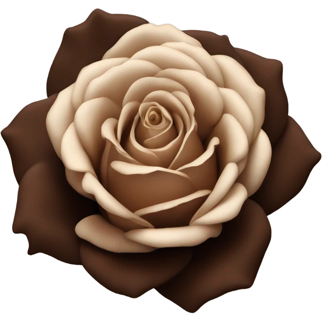 Brown rose emoji