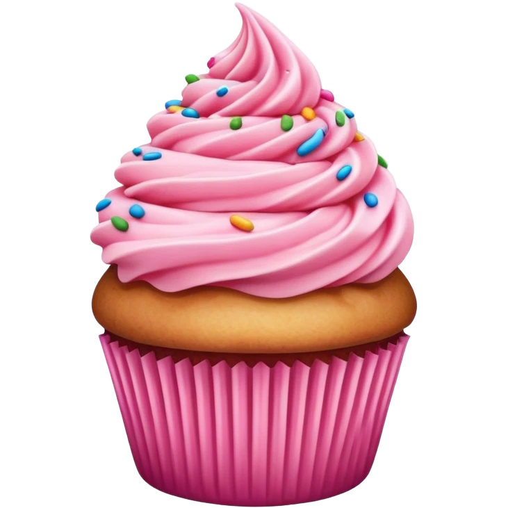 cupcake with pink icing emoji