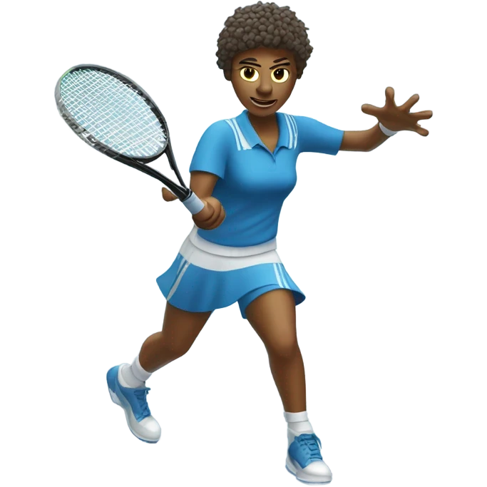 Playing tennis with snow falling emoji