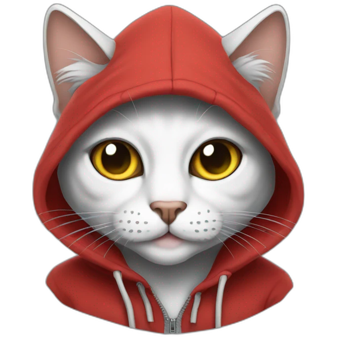 hacker cat with hoodie emoji