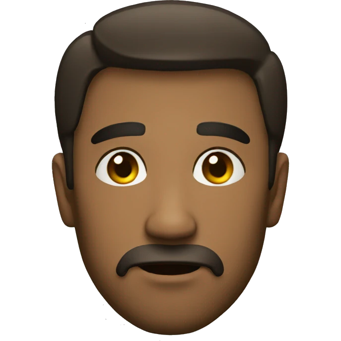 Suspicious stare of a man emoji
