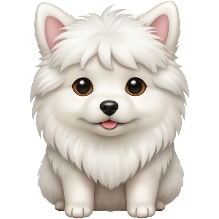 white small dog  emoji