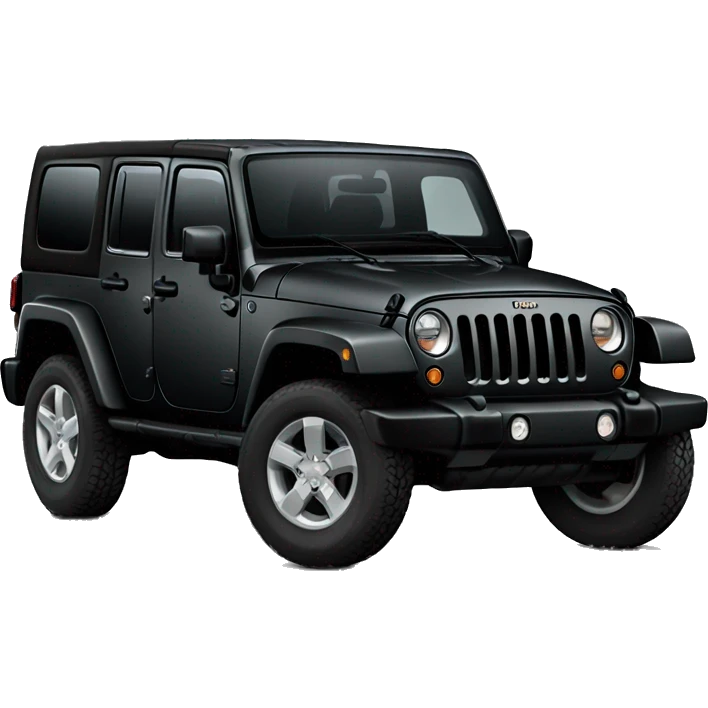 Black 4 door jeep wrangler emoji