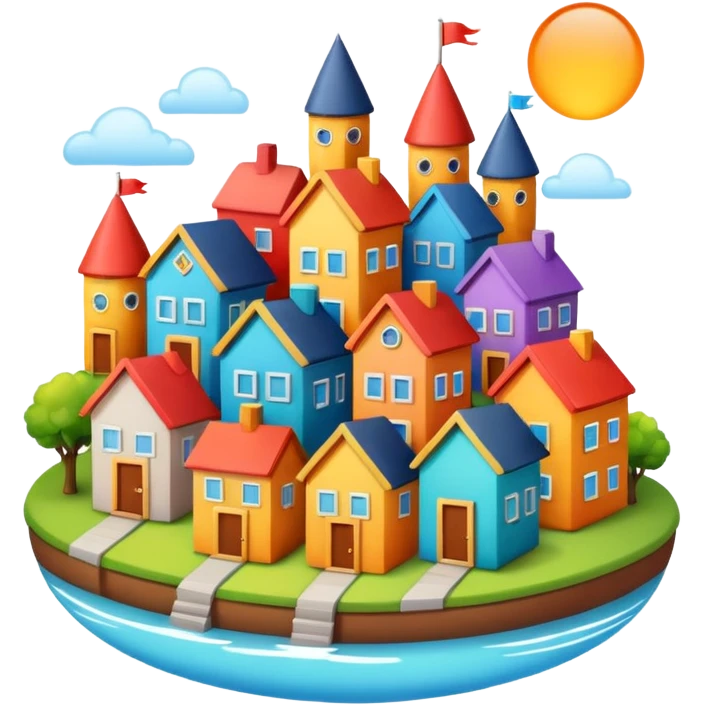 little city and small home emoji