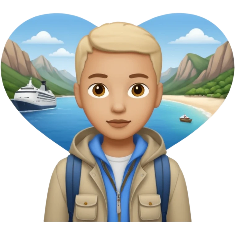 Traveler character with Casual but neat travel outfit emoji