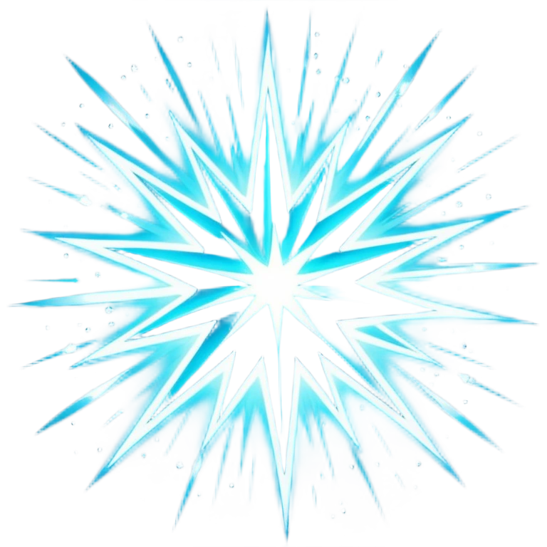 Glitter Cian Star Explosion emoji