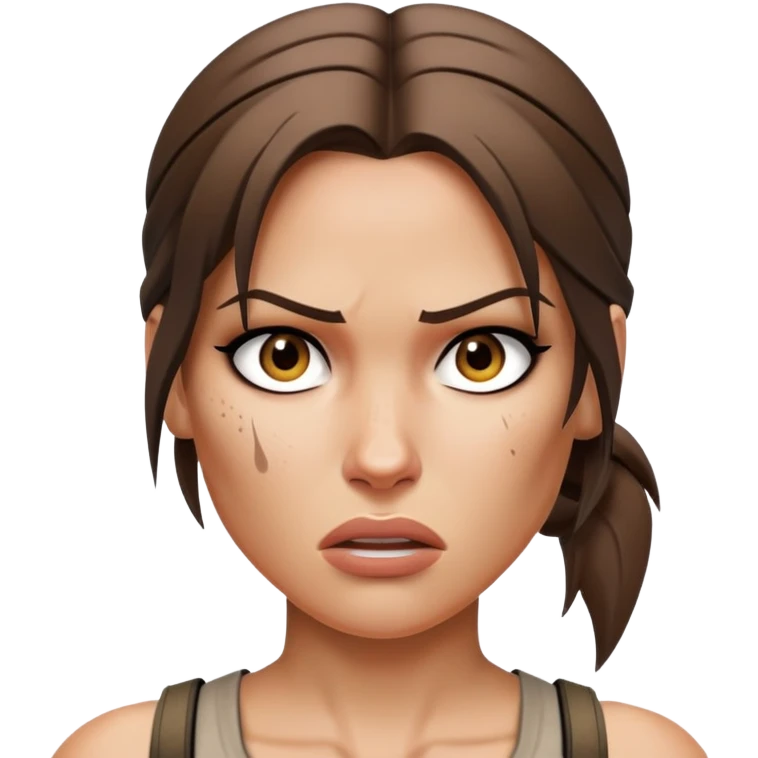 laracroft eyeroll emotion  emoji