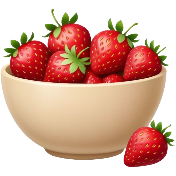 strawberries in beige bowl emoji