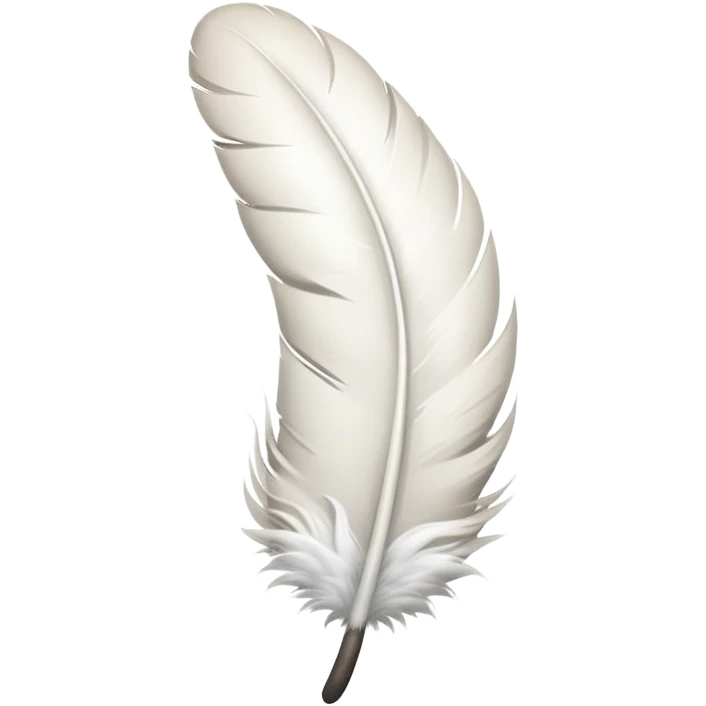 a fluffy down feather, small and light emoji