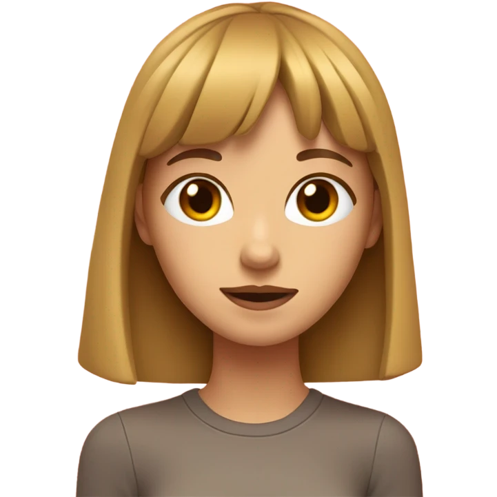 A girl with brown blonde hair bangs her head against a red wall emoji