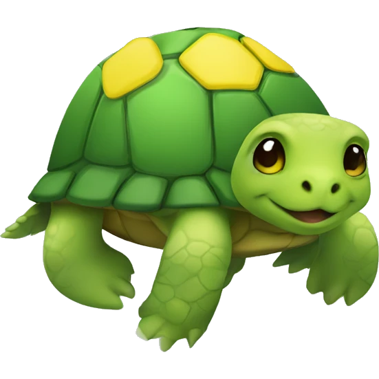 turtle with yellow hearts around it emoji