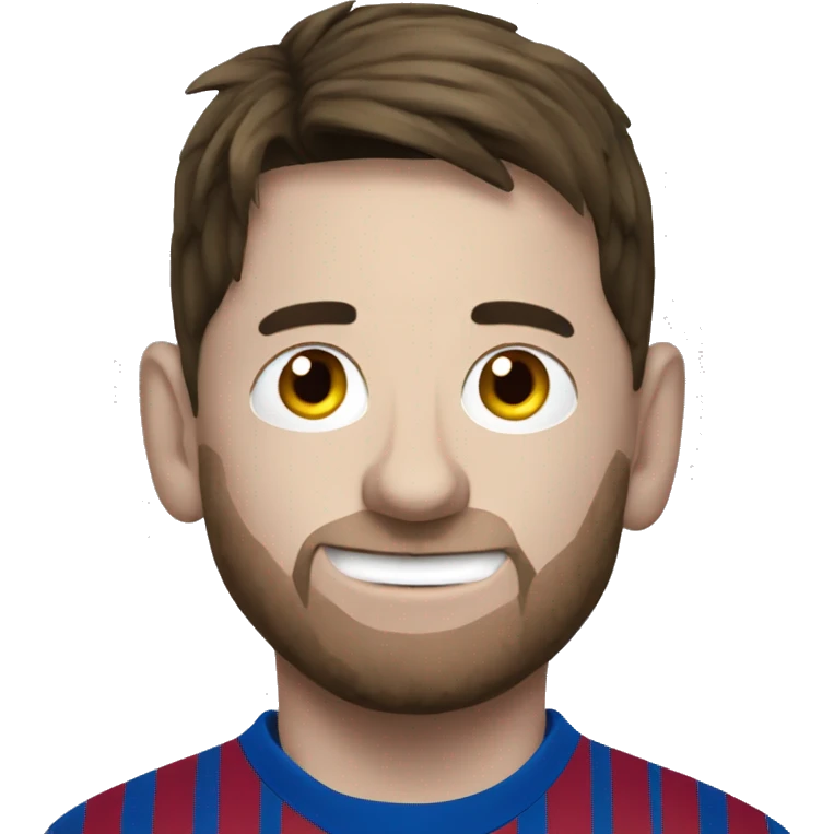 Messi with ball emoji