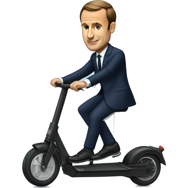 macron sur une trotinette emoji